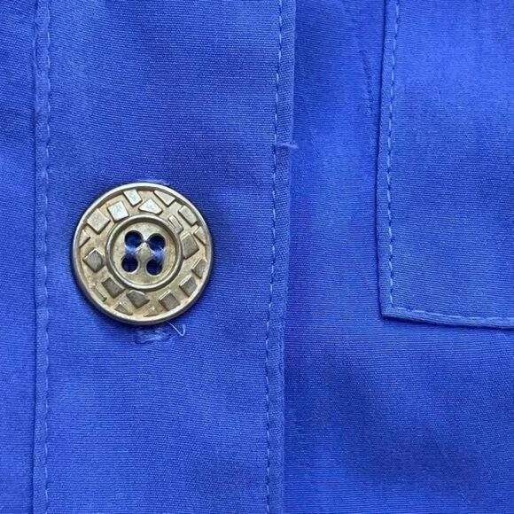 Vintage 70s–80s Saint Germain Paris Periwinkle Short-Sleeve Jumpsuit – Retro Dis - Picture 10 of 10